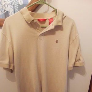 Cream colored short sleeved shirt-From Izod-Size Large